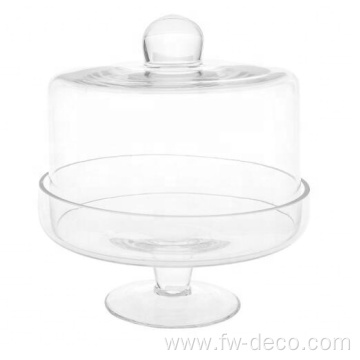 round Glass Cake Dome Cover and glass Stand